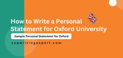 Personal Statement for Oxford University