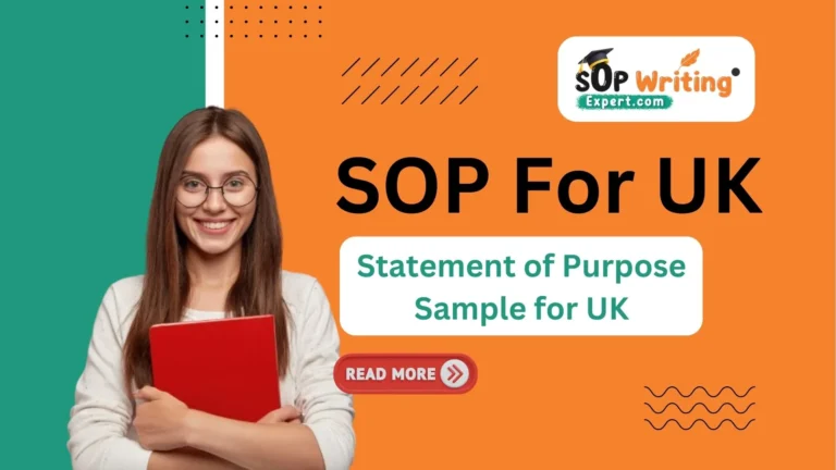 SOP for UK | SOP Sample for UK | SOP Format for UK